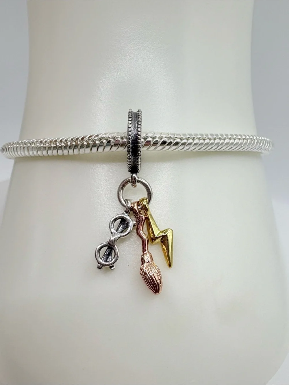 Pandora Harry Potter, Glasses, Nimbus Lightning Bolt Dangle Charm